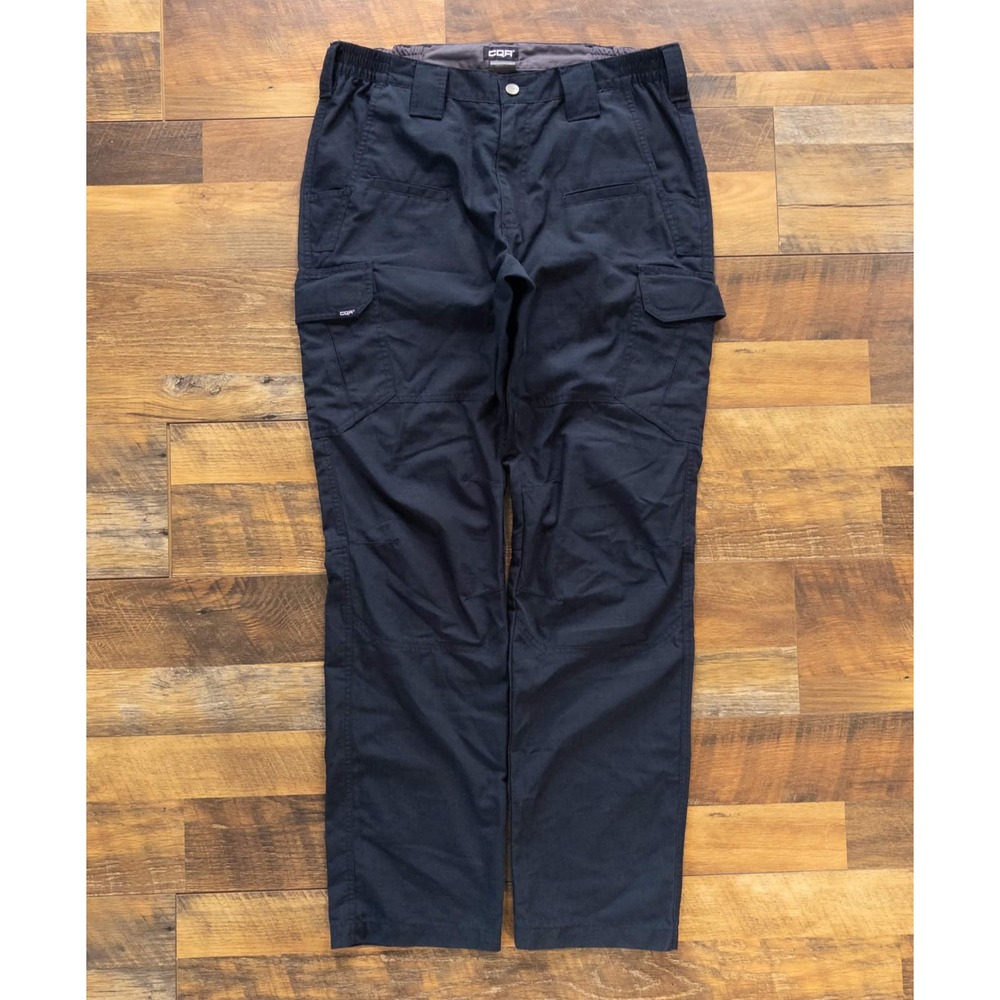 CQR Mens Tactical Cargo Pants 34x34 Navy Ripstop Jogger with Belt TLP117 EDC
